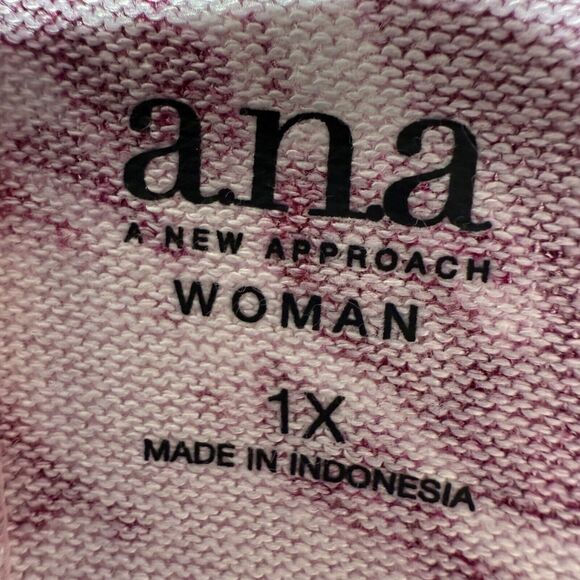 A.N.A. Mandy Sweater Floral Ruby Women’s Size 1X Shoulder Buttons - Picture 6 of 10